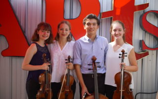 High School student musicians at Madeline Island Chamber Music during summer 2018.