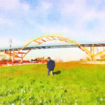 An animated Hoan Bridge from the movie "Hoan Alone."
