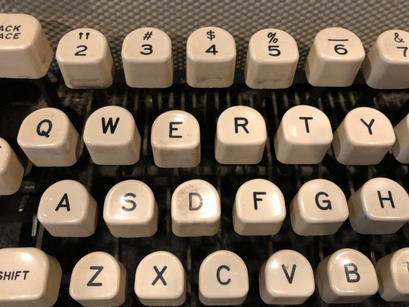 QWERTY on a typewriter. (Maureen McCollum/WPR)