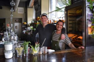 Rule No. One beverage director Thor Messer and Merchant bar manager Lucas Endres. (Jenny Peek/WPR)