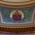 Wisconsin State Capitol, detail of mosaic "Justice" in Rotunda. (Photo by Keith Ewing)