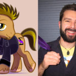 Cody Miller, who also goes by the name Vivid, is the programing director for the Milwaukee festival. Also pictured is a cartoon drawing of him as a pony by Vincent Perraglio. (Courtesy of Cody Miller)