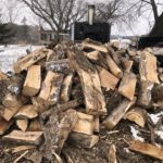 The woodpile next to the furnace never seems big enough. (Courtesy of Chris Hardie)