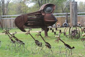 Scrap metal sculptures of Dr. Evermor. (Photo by Michael Lusk)