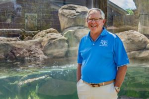 Milwaukee County Zoo Director Chuck Wikenhauser at Otter Passage opening, May 2018. (Courtesy of Milwaukee County Zoo)