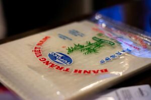 A package of rice paper wrappers.