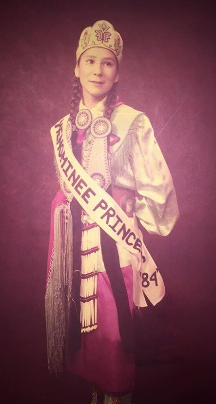 Rae Elaine Tourtillott was named a Menominee Princess in 1984. (Courtesy of Andrea Lemke-Rochon)