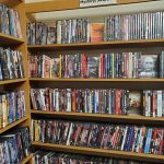 The "Mystery/Suspense" section at Four Star Video Cooperative in Madison, one of the remaining video rental stores in the state. (Photo by Andy Turner)