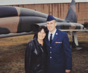 Holly Higgins and her son, Daniel Johnson, at Lackland Air Force Base January 2007. (Courtesy of Holly Higgins)