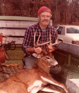 Robert Hardie shot this buck that field dressed at 200 pounds in 1983 on the family farm.