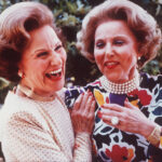 Advice columnist Ann Landers, right, and her twin sister Pauline, who also wrote an advice column as Dear Abby, are shown in a photo from June 1986, at their 50th high school reunion in Sioux City, Iowa.