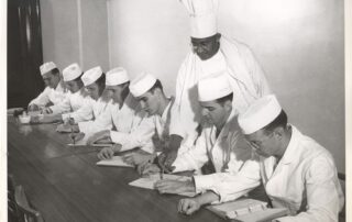 Although he left his job as a teacher and eventually became a chef, Carson Gulley still spent his time teaching the culinary techniques he learned to others. (Photo courtesy of UW-Madison Archives)