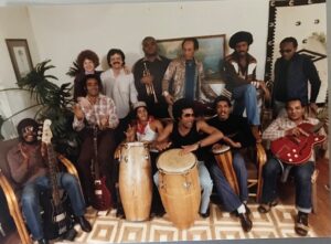 Ricardo Gonzalez and the Cuban Salsa Band in 1980. (Photo by Maurice Thaler)