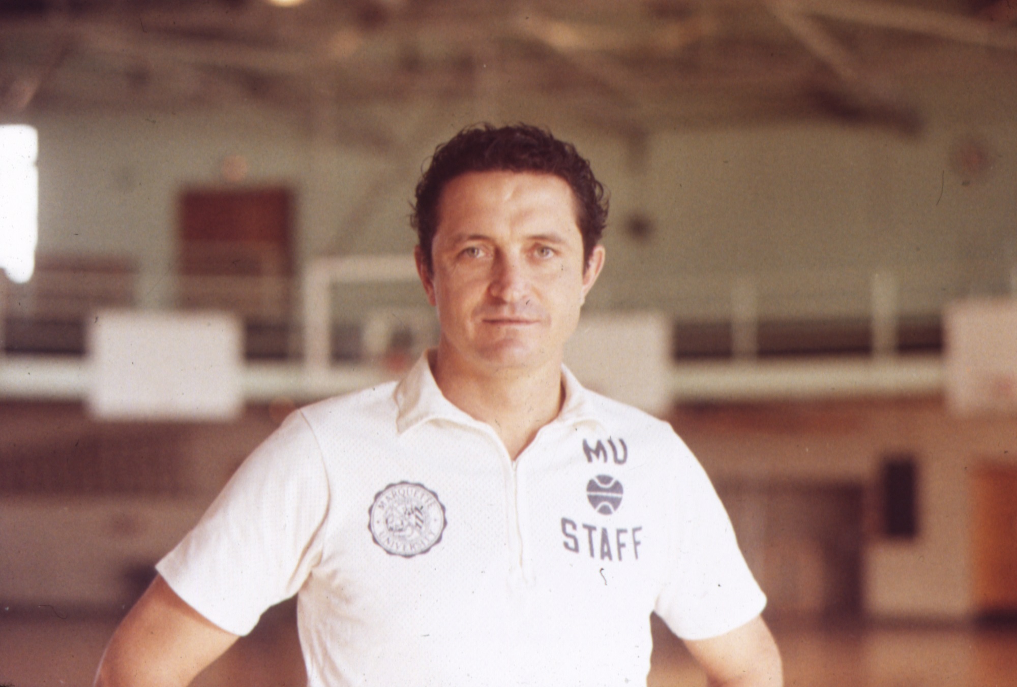 Men's basketball coach Al McGuire in 1971. (Courtesy of the Department of Special Collections and University Archives, Raynor Memorial Libraries, Marquette University)