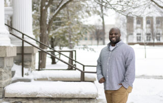 Jesús Gregorio Smith, Assistant Professor of Ethnic Studies at Lawrence University, stands for a portrait on Main Hall Green Monday, January 13, 2020. (Courtesy of Jesús Gregorio Smith)