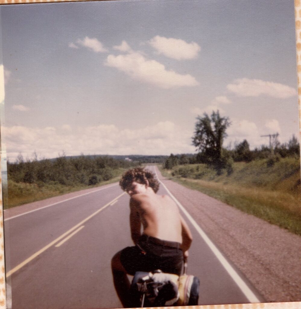 Mark Blaskey somewhere in northern Wisconsin during his trip to the Canadian border in 1973. (Courtesy of Mark Blaskey)