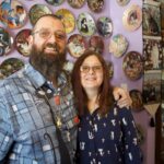Shawn and Hilary Redner love cats so much, they created Redner's Rescued Cat Figurine Mewseum in Menomonee Falls, Wisconsin. Here, they display thousands of cat-related figurines from around the world. (Trina La Susa/WPR)