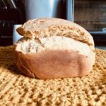 A fresh loaf of bread cools in the kitchen of writer BJ Hollars (Photo by BJ Hollars)