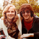 Pat (l) and Dennis (r) Faherty after meeting at University of Wisconsin- Milwaukee, around 1979. (Courtesy of Pat Faherty)