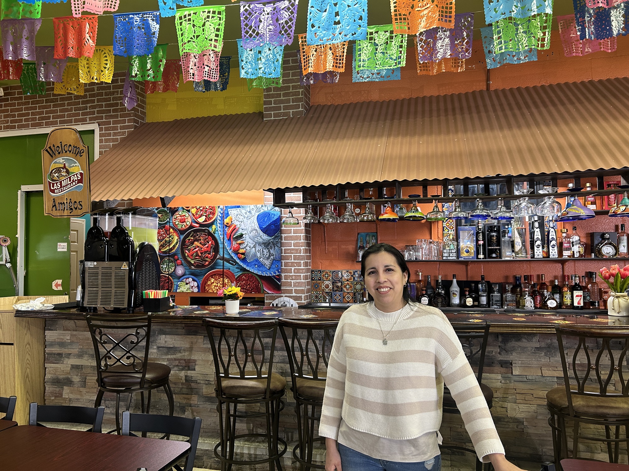 Ana Torres is the owner of Las Milpas, a restaurant and grocery store in Baraboo, Wisconsin. (Maria Brunetta/WPR)