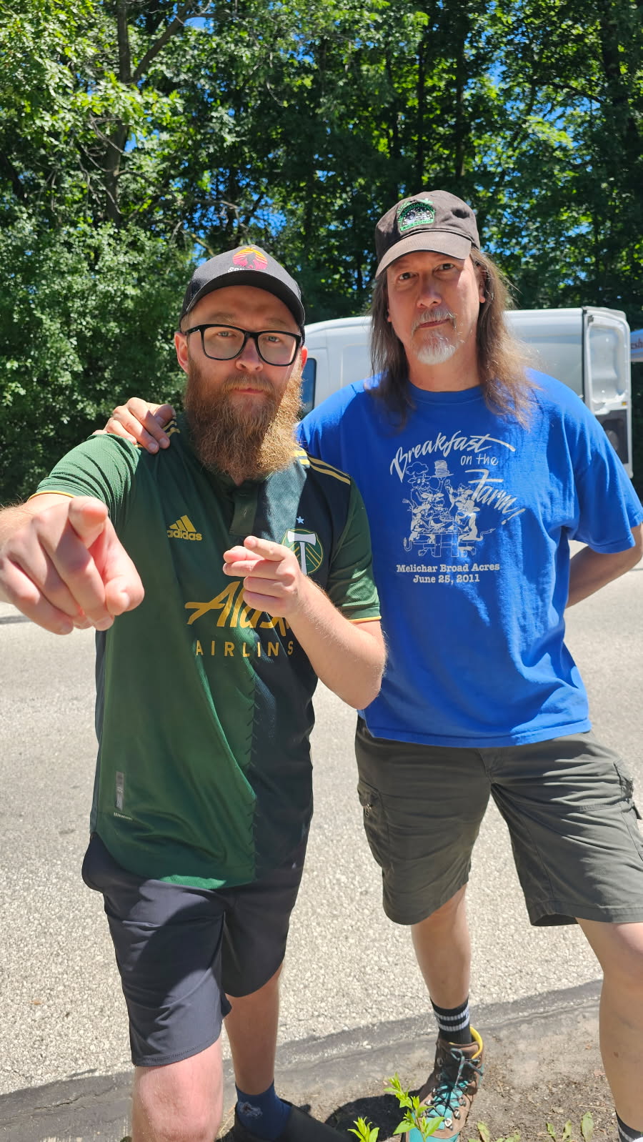 Eric Halverson (l) considers Mark Borchardt (r) a mentor and friend. Photo courtesy of Eric Halverson.